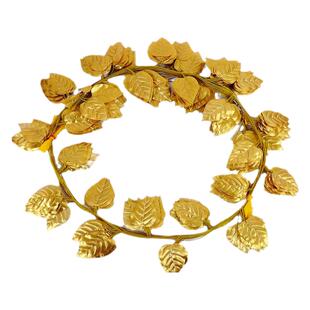 仿真金色叶子藤条装饰荷叶葡萄叶苹果叶藤条仿真蔓藤管道包装假叶