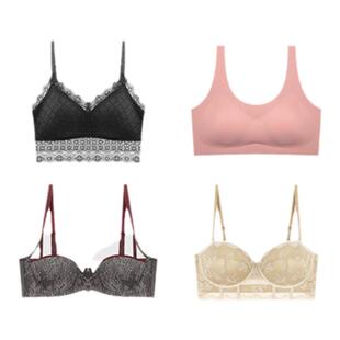 【会员领券2件139元】EMMAROSE大胸显小棉杯法式蕾丝聚拢内衣文胸