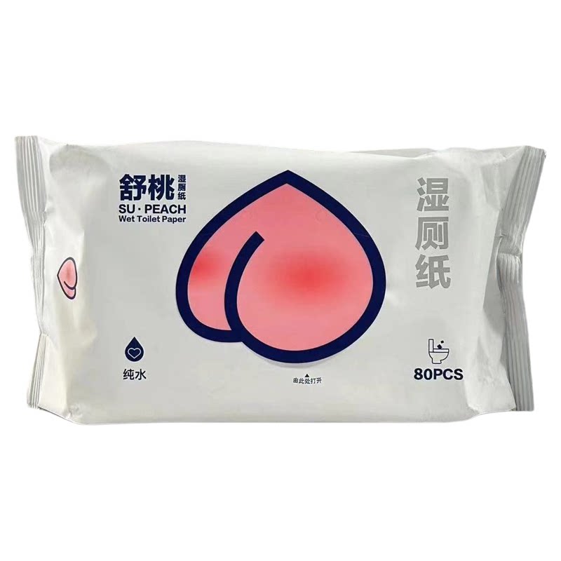 苏软软加厚湿厕纸80抽全家都可用