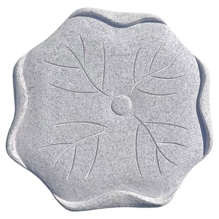 花岗岩汀步石花园垫脚铺路青石板户外装饰大理石防滑莲花踏步石板