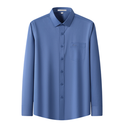 罗蒙长袖衬衫男商务免烫正装衬衣