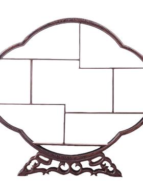 昊林轩 鸡翅木大号海棠形多宝架 博古架 古董架 茶具架 装饰品