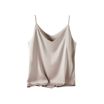 细肩带冰丝打底背心女防走光夏