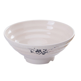 密胺青荷韩式餐具牛肉拉面碗塑料麻辣烫碗汤碗仿瓷锥形螺纹碗筷勺