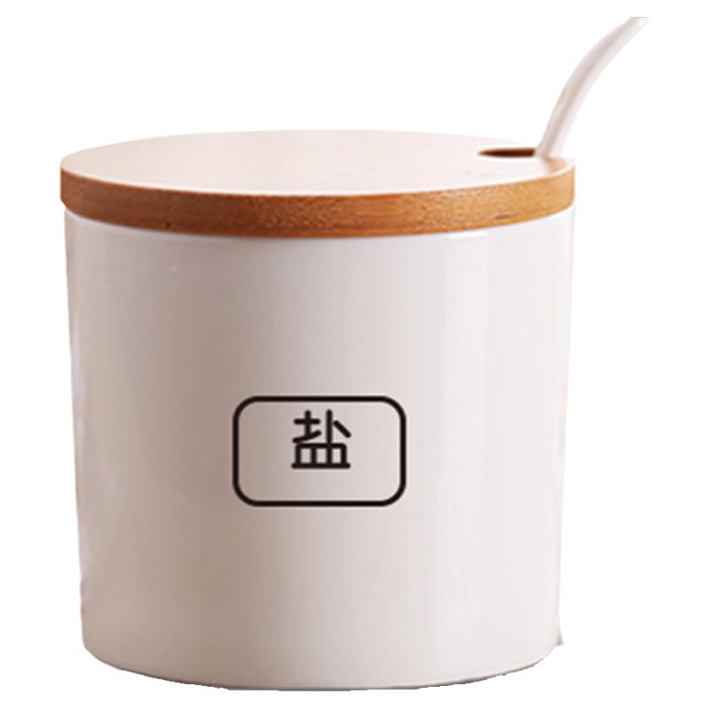 coowell陶瓷厨房作料罐调味盒
