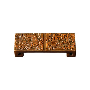 问心堂纸镇青铜饕餮墨床书法国画墨锭专用墨台墨架文房四宝书房摆件博物馆仿古铜器