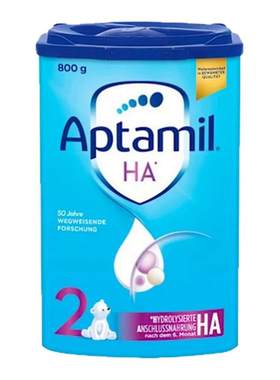 欧洲直邮德国爱他美aptamil适度水解HA 2 段 800g6个月以上奶粉新
