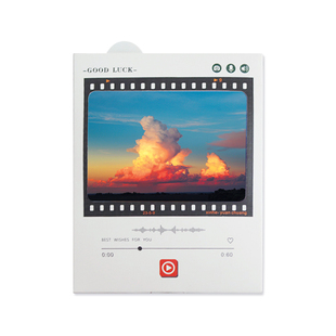 纸的礼物创意录音贺卡时光留声机3D卡片生日节日中英文定制礼物