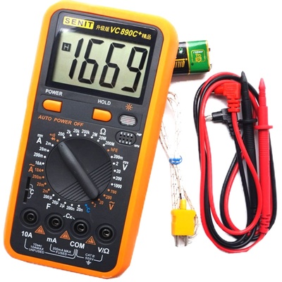 包邮 数显液晶万能表数字万用表送电池线 890C +精品 可测温度