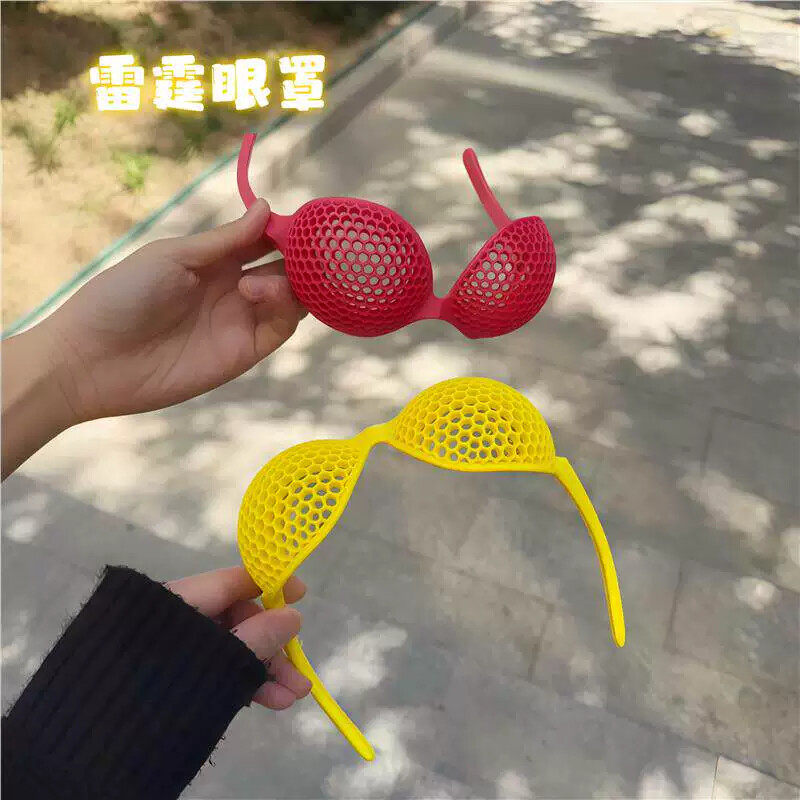 复眼镂空眼罩3D打印创意户外防紫外线遮阳镜男女通用休闲夏日眼镜