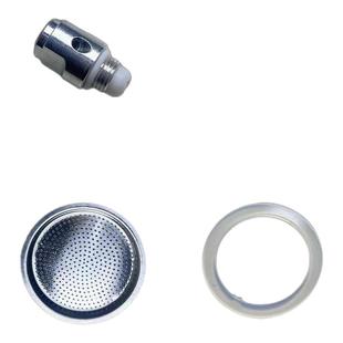 双阀摩卡壶咖啡壶配件三代增压阀单阀用滤网粉仓加厚耳朵密封圈