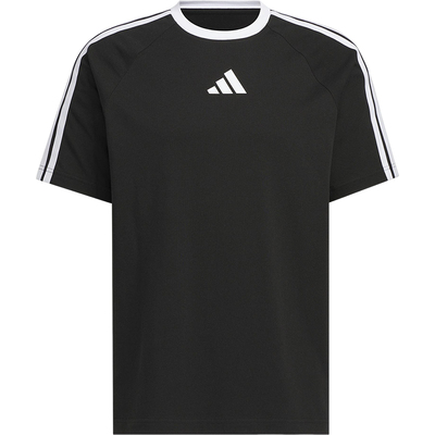 Adidas/阿迪达斯正品夏季新款男士透气经典三条纹短袖T恤KC1496