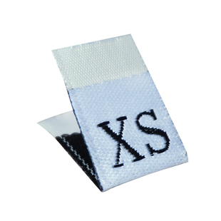 布标现货尺码标高档切好对折织唛英文数字码标服装黑色唛定做领标