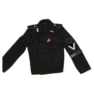 德军精英装甲兵上衣套装 黑色羊毛呢战车服 坦克一等兵夹克套装