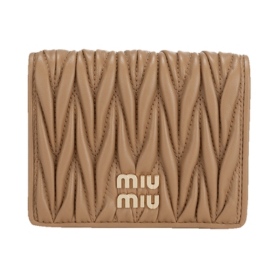 miumiu/缪缪图案皮革钱包女士