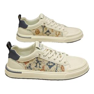 森马男鞋春季运动休闲低帮帆布板鞋男士一脚蹬真皮软底百搭小白鞋