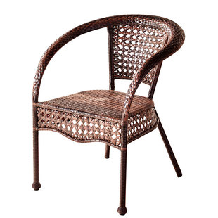 阳台小桌椅藤椅三件套组合套装户外休闲茶桌椅室外庭院防水靠背椅