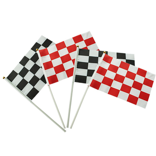 格子旗赛车旗黑白方格手摇旗卡丁车小旗信号旗比赛发令旗啦啦队