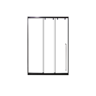 天工卫浴旗舰店三联动淋浴房极窄不锈钢包边款浴室隔断玻璃门浴屏