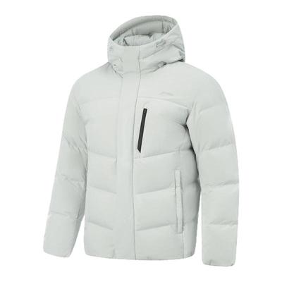 李宁防泼水羽绒服男2025年冬季新款保暖鸭绒连帽短款羽绒AYMV153