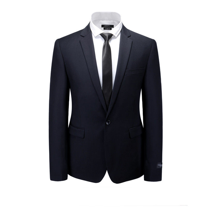 新品西服套装男修身职业装上班商务西装工作服灰色新郎礼服团购