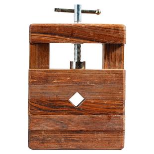 荣宝斋实木印床篆刻工具用品刻床实木夹具石料印章刻章固定黑檀木印床连史纸篆刻工作垫