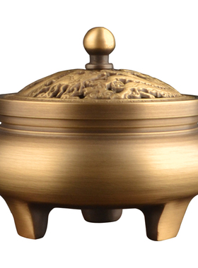 三足茶道禅意风净化空气香薰炉