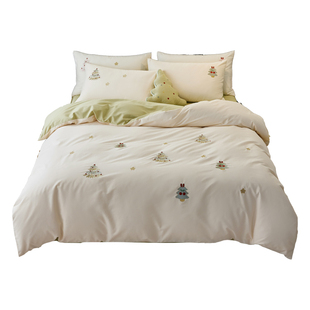 木悠卡通ins风小清新60支全棉磨毛四件套秋冬少女心纯棉被套床单