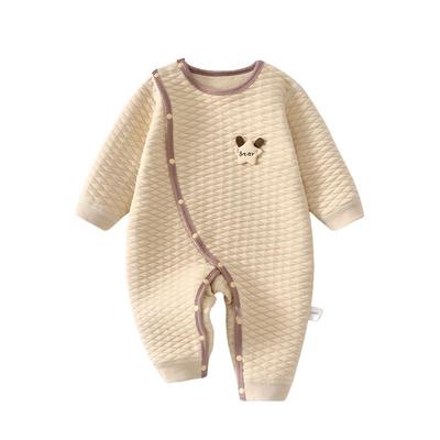 小聪熊婴儿衣服秋冬季夹棉连体衣