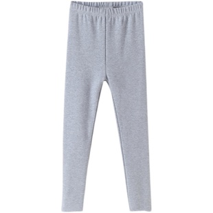 女童打底裤春秋加绒外穿黑白色洋气长裤女孩纯棉小脚裤宝宝弹力裤