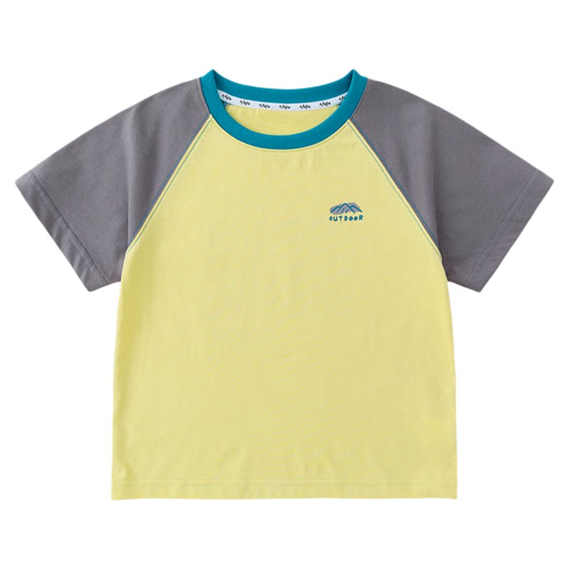 【100%棉】嘟嘟家儿童T恤男童夏季上衣女童宝宝休闲透气短袖童装