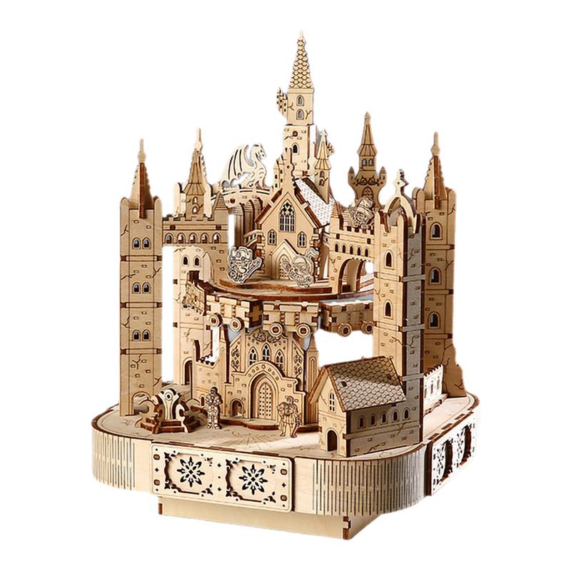 3D木质魔法城堡拼图儿童益智拼装