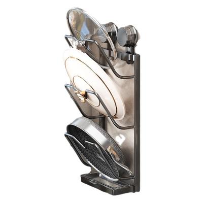 【加厚材质多层收纳】吸盘锅盖架