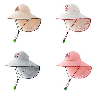 0注剂真原纱儿童半空顶防晒帽