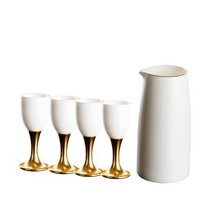 容山堂羊脂玉瓷白酒分酒器小酒杯家用白酒具酒盅二两白酒杯套装