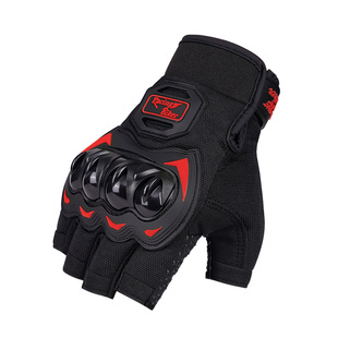 摩托车骑行手套半指夏季防摔自行机车手套女夏天骑行男士防护装备