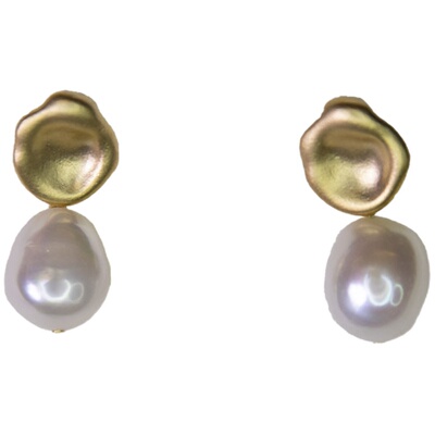 原创温柔风无耳洞巴洛克珍珠