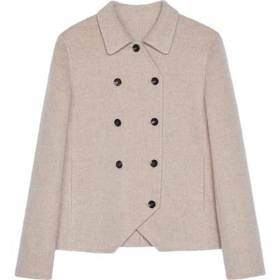 几何图案时尚保暖双面呢短夹克