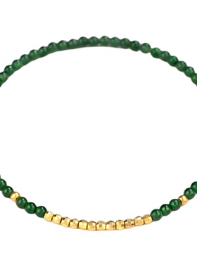 天然A货翡翠小米珠手串