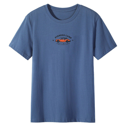 拓路者男式T恤衫纯棉个性图案时尚户外运动夏季圆领短袖套头上衣