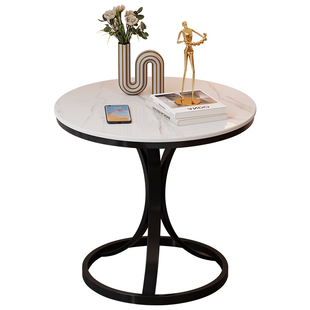 极简轻奢高级感客厅小圆桌子阳台茶几卧室床头床边桌沙发边几边柜