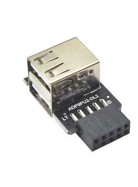 USB2.0扩展板9针USB主板内置USB口加装蓝牙无线网卡加密狗接收器