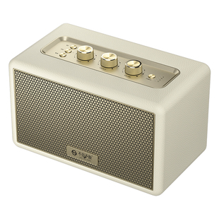 不见不散W100新款家用蓝牙音响便携式复古插卡小音箱低音炮播放器