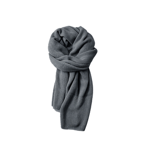 围巾女秋冬季韩版简约百搭针织英伦网红款学生原宿风日系灰色加厚