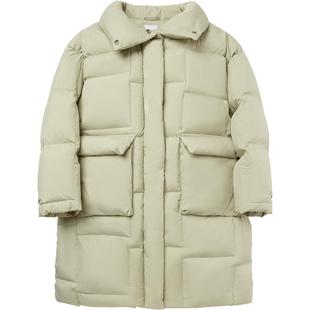 巴拉巴拉童装儿童长款羽绒服女童冬装中大童保暖加厚连帽外套甜美