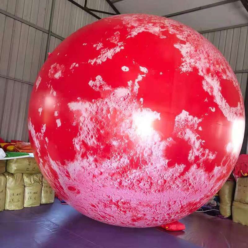 2中秋充气月球模型悬挂发光太空兔月登月大行星八气模人卡通宇航