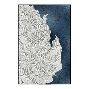 客厅侘寂风抽象无框画定制酒店民宿软装挂画现代简约风卧室装饰画