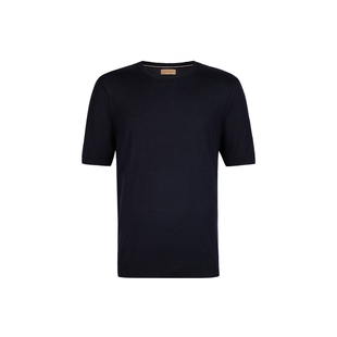 【季末折扣】FALCONERI男士简约通勤修身罗纹圆领短袖T恤UMM0084