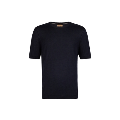 【季末折扣】FALCONERI男士简约通勤修身罗纹圆领短袖T恤UMM0084