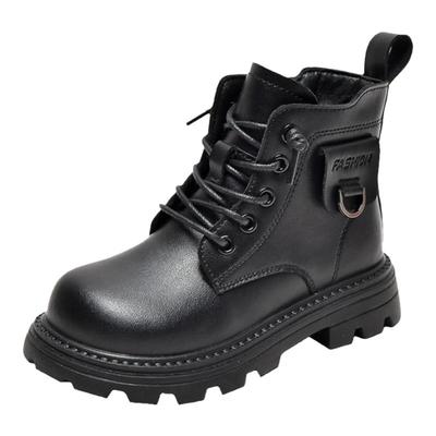 男童马丁靴秋冬新款儿童真皮靴子